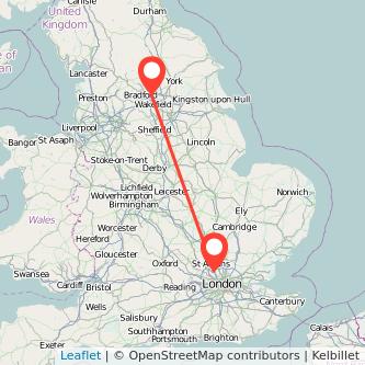 Leeds Borehamwood train map