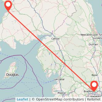 Leeds Ayr bus map