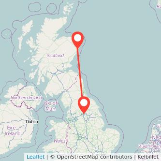 Leeds Aberdeen train map