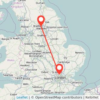 Leeds High Barnet bus map