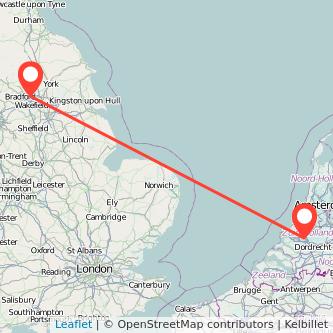 Leeds Rotterdam train map