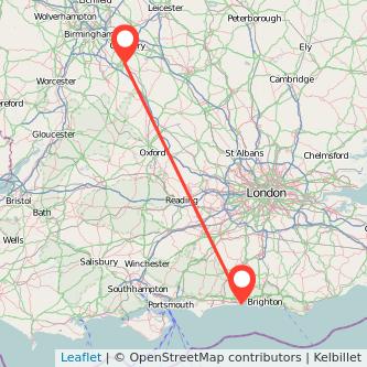 Leamington Worthing train map