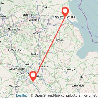 Leamington Hull train map