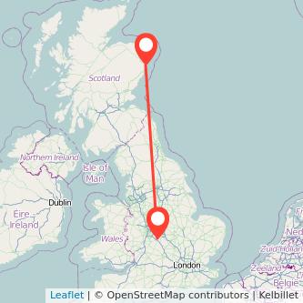 Leamington Aberdeen train map