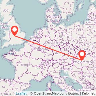 Leamington Budapest train map