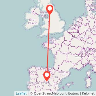 Lancaster Madrid train map