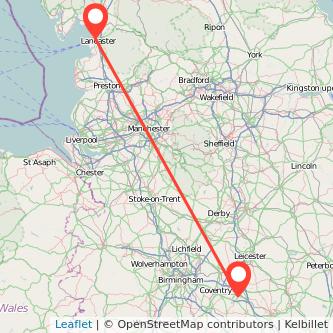 Lancaster Rugby train map
