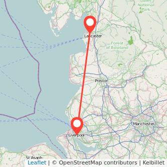 Lancaster Liverpool train map