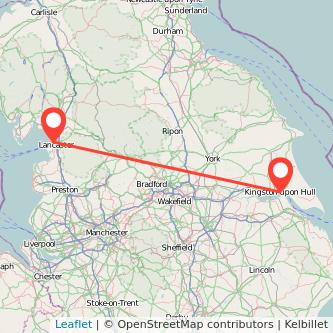 Lancaster Hull bus map