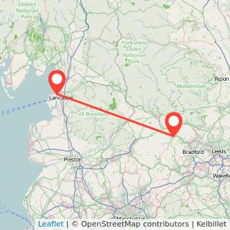 Lancaster Keighley train map