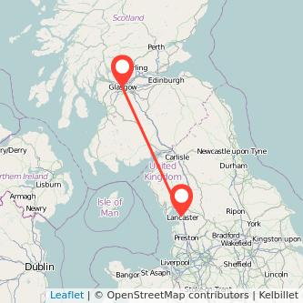 Lancaster Glasgow train map