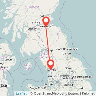 Lancaster Edinburgh train map