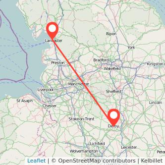 Lancaster Derby train map