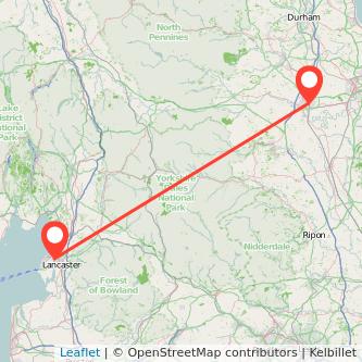 Lancaster Darlington bus map