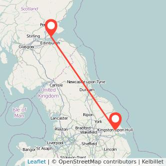 Kirkcaldy Hull train map