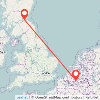 Kirkcaldy Brussels train map