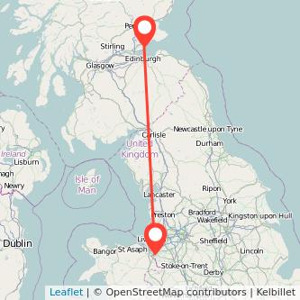 Kirkcaldy Chester bus map