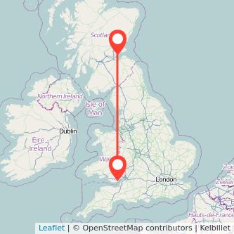 Kirkcaldy Cardiff train map