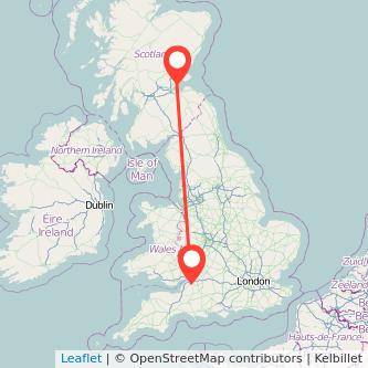 Kirkcaldy Bristol train map