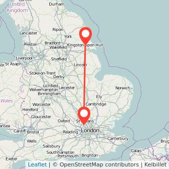 Hull Watford train map