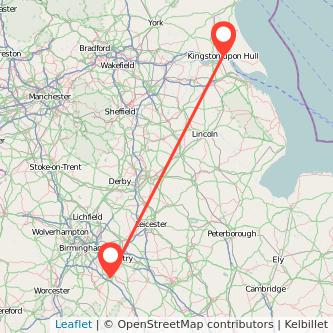 Hull Warwick train map