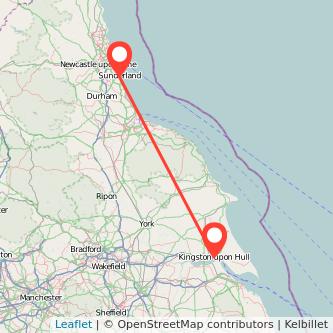 Hull Sunderland train map