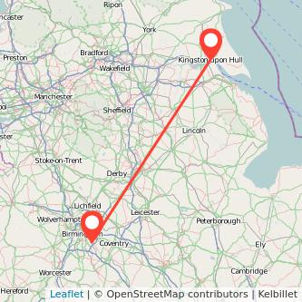 Hull Solihull bus map