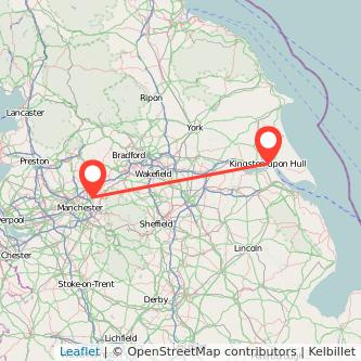 Hull Oldham bus map