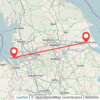 Hull Liverpool bus map