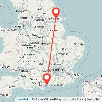 Hull Havant bus map