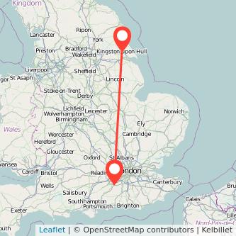 Hull Guildford bus map