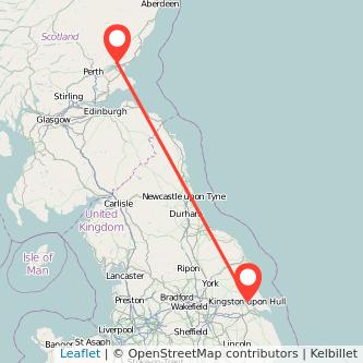 Hull Dundee train map