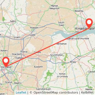 Hull Doncaster bus map