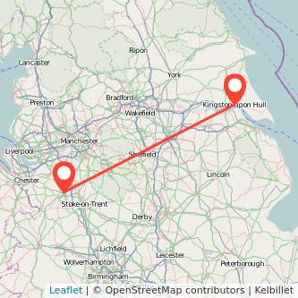 Hull Crewe bus map