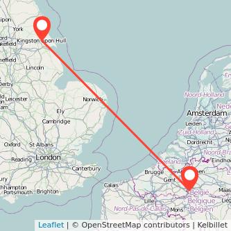 Hull Brussels bus map