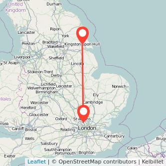 Hull Borehamwood bus map