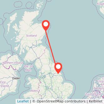 Hull Aberdeen train map