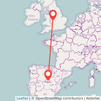 Kidderminster Madrid train map