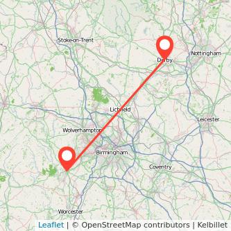 Kidderminster Derby train map