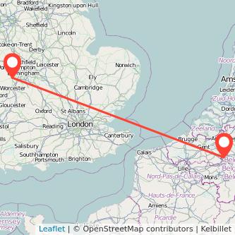 Kidderminster Brussels train map