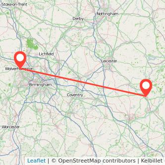 Kettering Wolverhampton train map