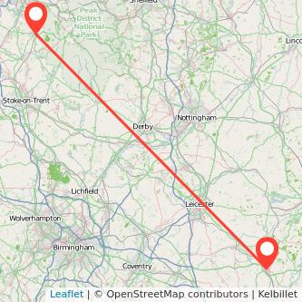 Kettering Macclesfield train map