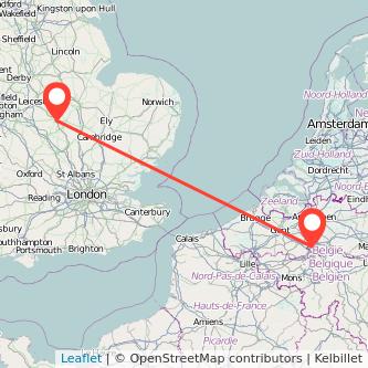 Kettering Brussels train map