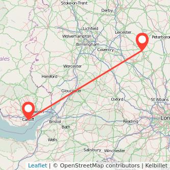 Kettering Cardiff train map