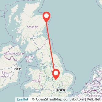 Kettering Aberdeen train map