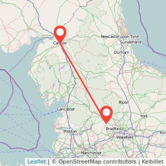 Keighley Carlisle train map