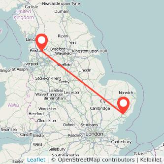 Ipswich Blackburn train map