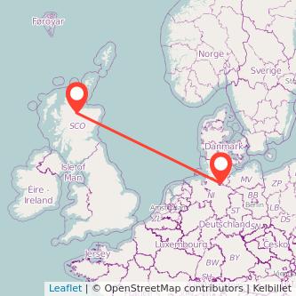 Inverness Hamburg flight map