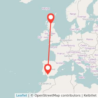 Inverness Seville flight map