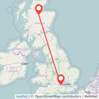 Inverness Reading train map